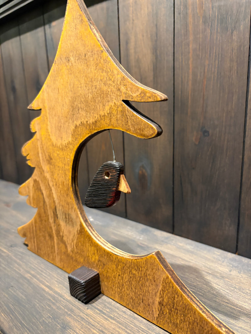 Christmas - Wood Christmas tree/robin