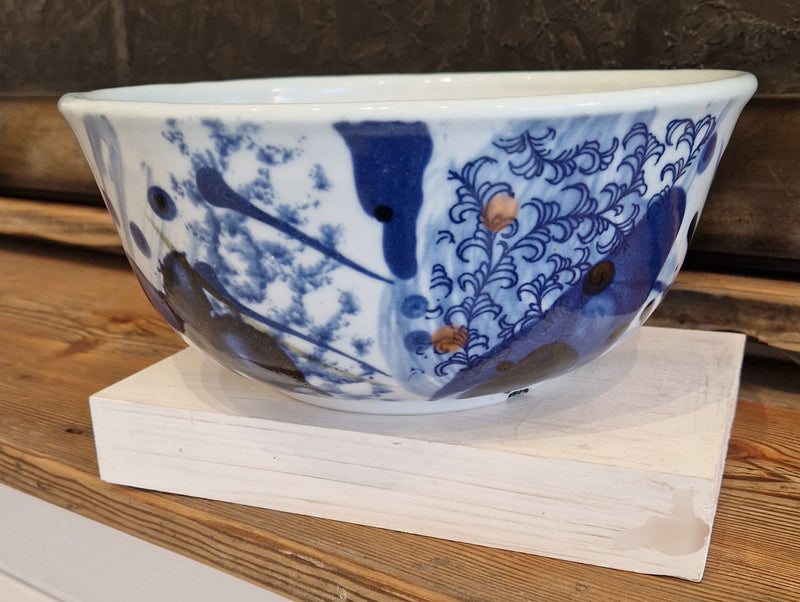 Large Blue and White Porcelain Bowl by Andrew Matheson RBSA