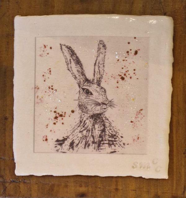 SMP British Wildlife - The Hare print on Clay 2024 by Shauna McCann