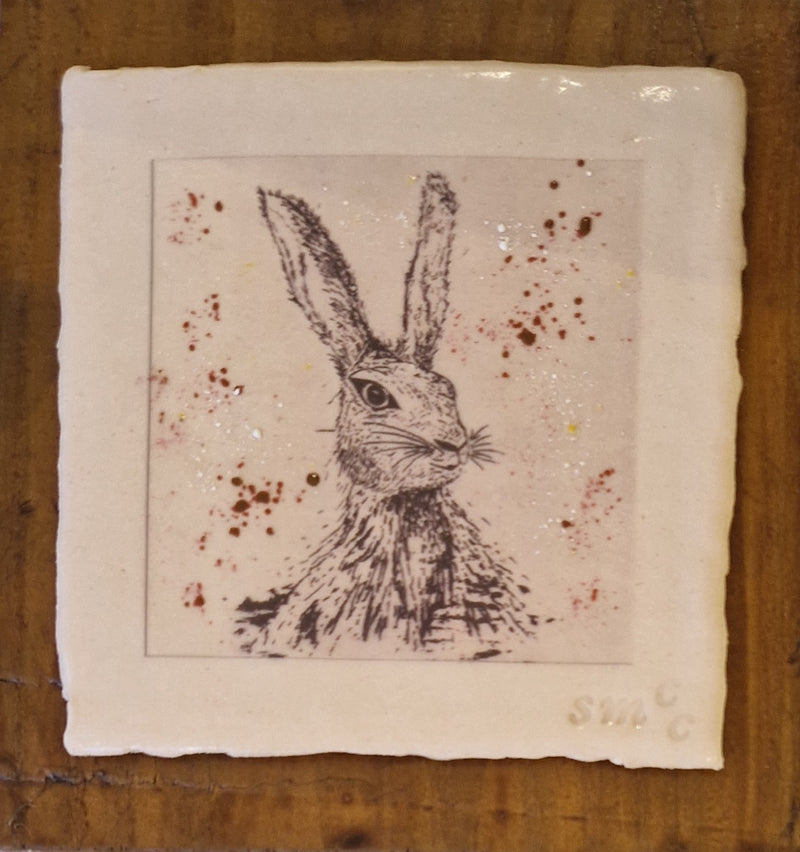 SMP British Wildlife - The Hare print on Clay 2024 by Shauna McCann