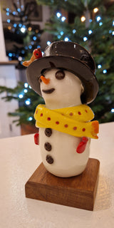 Handmade Large Ceramic Snowmen 2024 by Barbara Chadwick