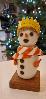 Handmade Large Ceramic Snowmen 2024 by Barbara Chadwick