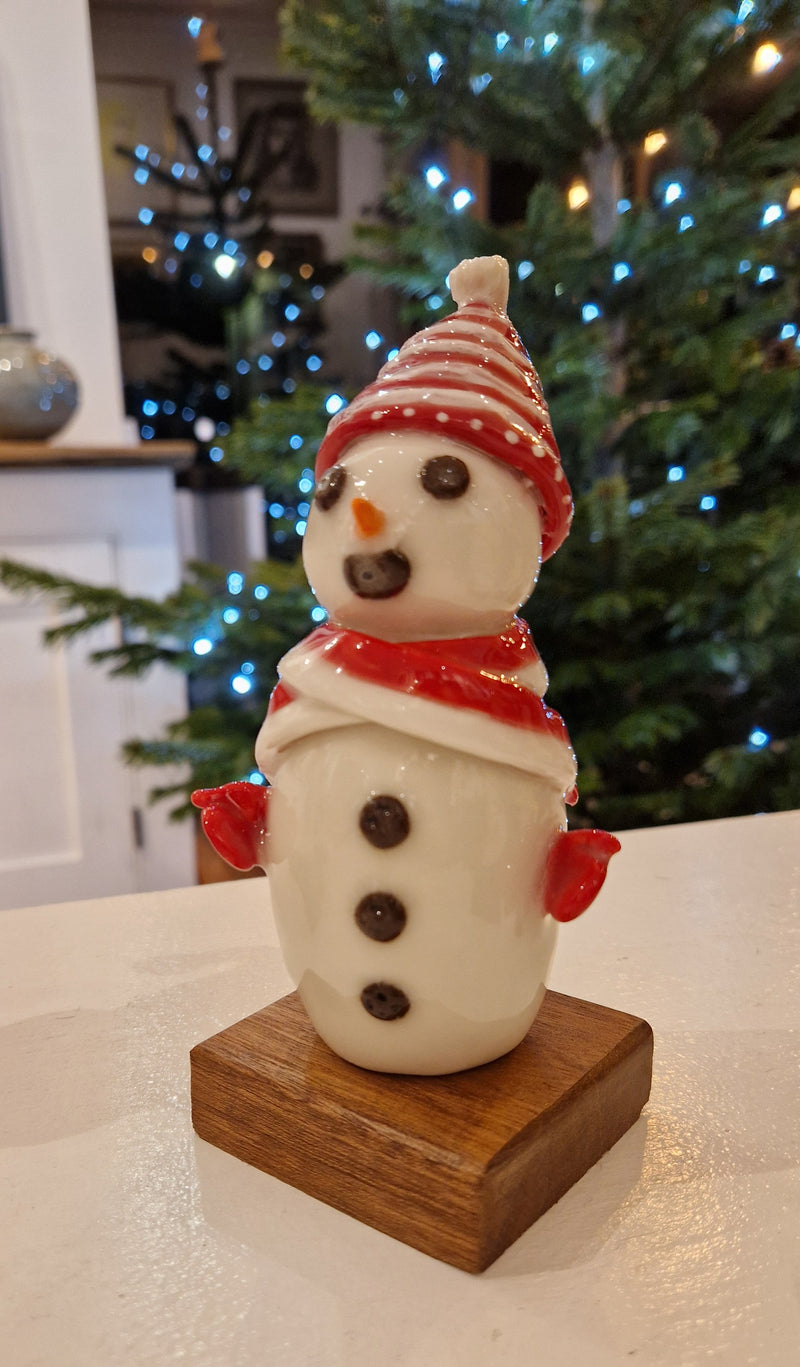 Handmade Large Ceramic Snowmen 2024 by Barbara Chadwick