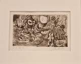 Untitled Etching 4-6 Nov 1970 by John Shelton