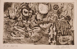 Untitled Etching 4-6 Nov 1970 by John Shelton