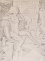 Nude with Satyr 1975 by John Shelton