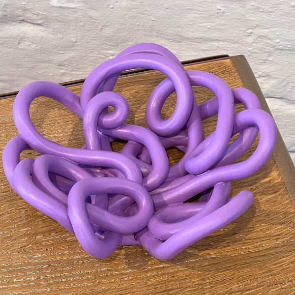 3D Sculptural Scraps Bowl Large Purple by Rosie Threadgold