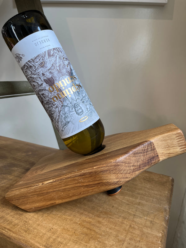Bottle kiln wine bottle holder made from salvaged timber (blonde) by Lost and Found Projects