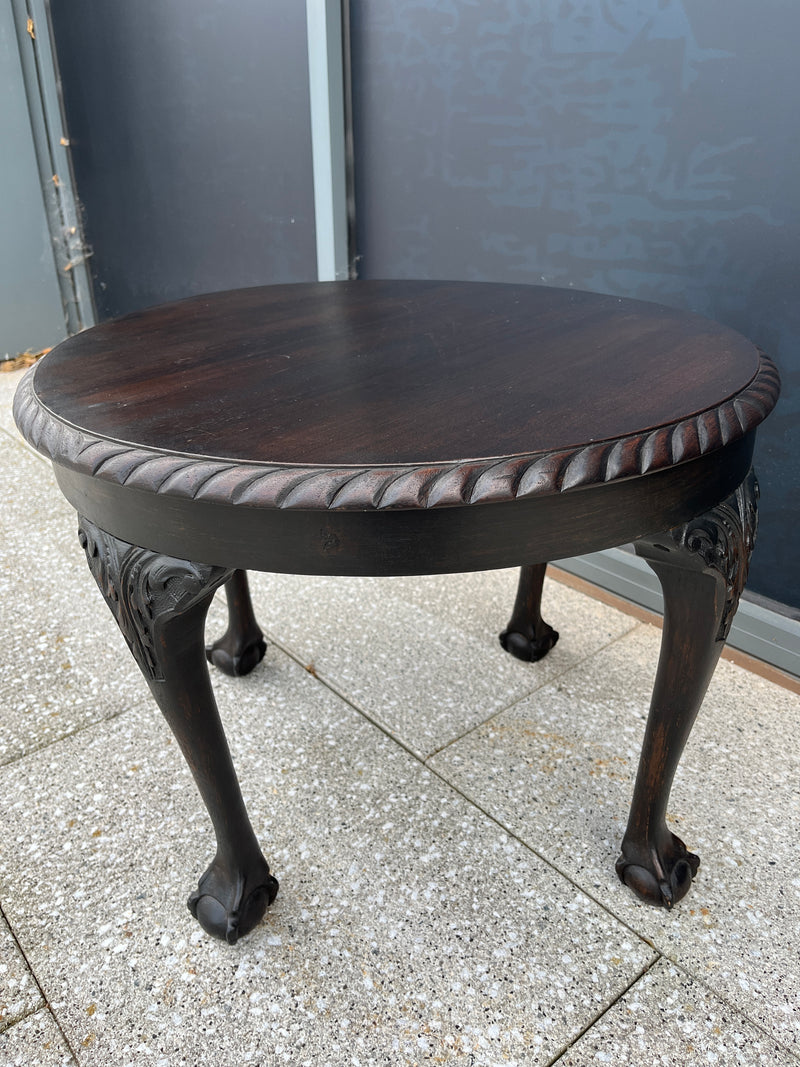 Vintage Claw Foot Coffee Table in ebony natural stain by Lost and Found Projects