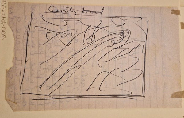 ABD005 Country Road Drawing found in the Studio Archive c1980s by Arthur Berry