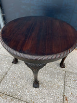 Vintage Claw Foot Coffee Table in ebony natural stain by Lost and Found Projects