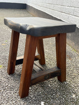 Mini foot stool/side table from salvage materials by Lost and Found Projects