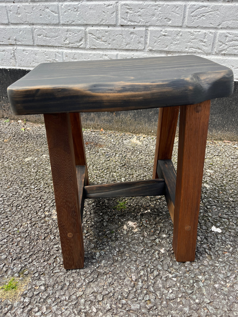 Mini foot stool/side table from salvage materials by Lost and Found Projects