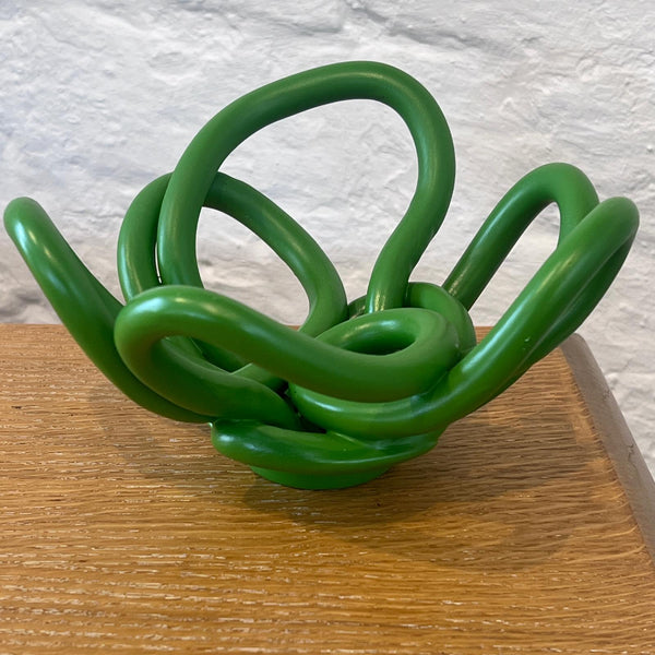 3D Sculptural Scraps Bowl Large Green by Rosie Threadgold