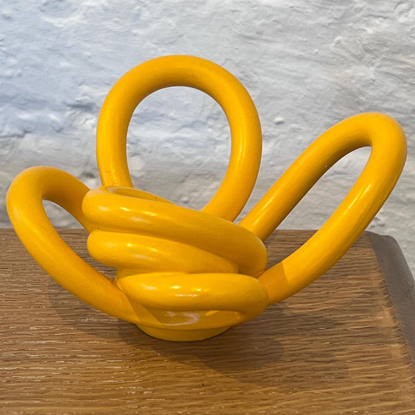 3D Sculptural Scraps Bowl Small Yellow by Rosie Threadgold