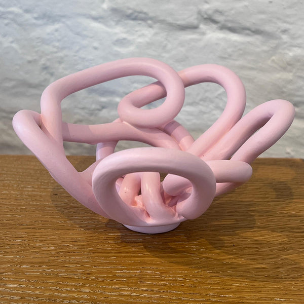 3D Sculptural Scraps Bowl Large Light Pink by Rosie Threadgold