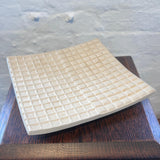 DH2 White Ceramic New York Grid Platter 2024 by Dave Harper