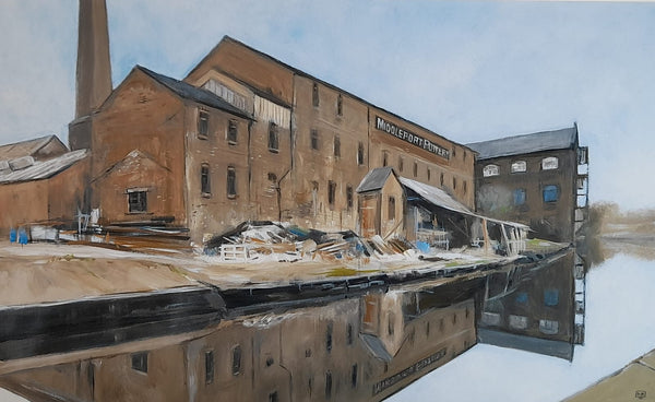 BD2476 Potteries Reflections III A3 signed ltd edition print by David Brammeld