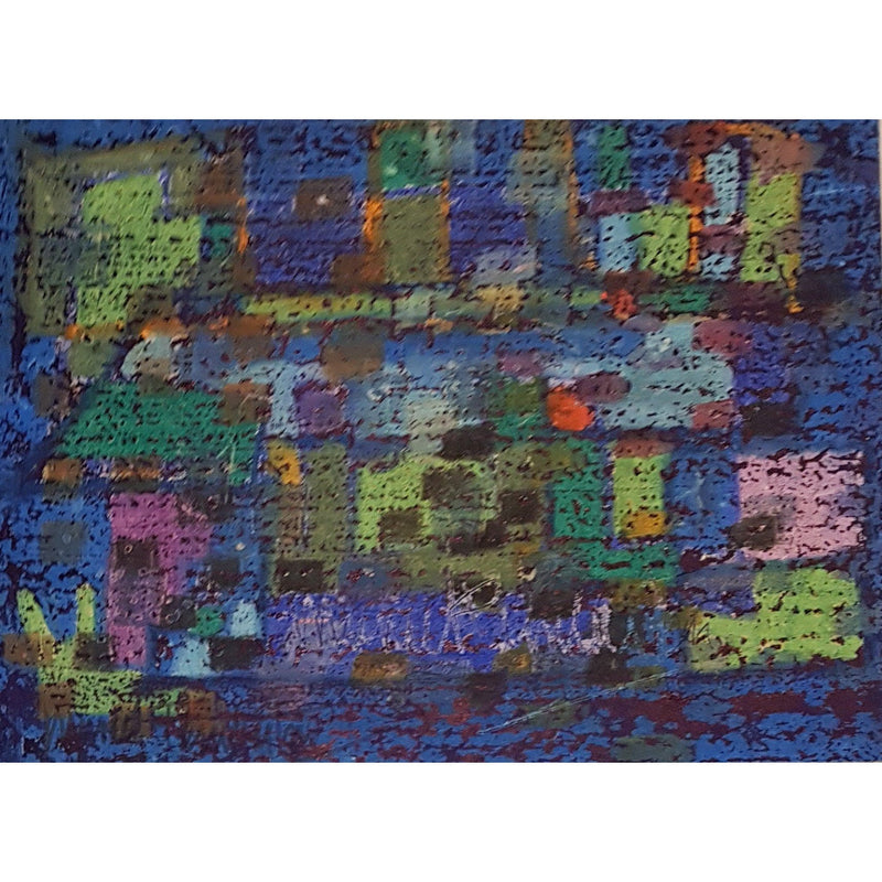 Abstract with wax crayons by Muriel Pemberton by Barewall