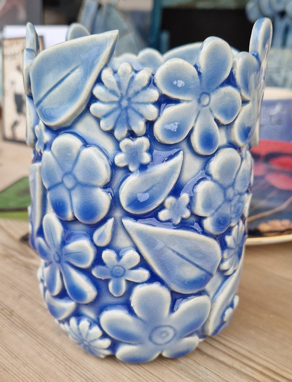 AL001 Blue Flower Vase by Amber Lion by Barewall