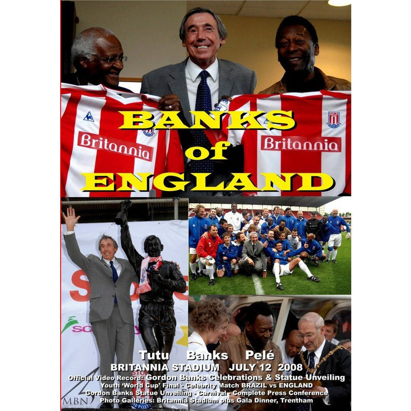 Banks of England - Pele, Gordon Banks and Desmond Tutu visit to Stoke on Trent 2018 Historical Film DVD by Barewall