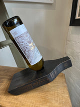 Bottle kiln wine bottle holder made from salvaged timber (black) by Lost and Found Projects by Barewall