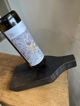 Bottle kiln wine bottle holder made from salvaged timber (black) by Lost and Found Projects by Barewall