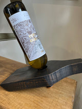 Bottle kiln wine bottle holder made from salvaged timber (black) by Lost and Found Projects by Barewall