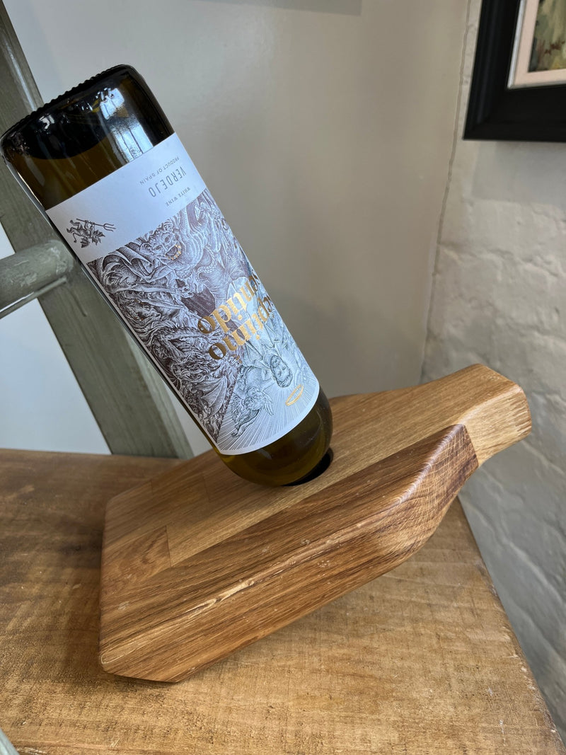 Bottle kiln wine bottle holder made from salvaged timber (blonde) by Lost and Found Projects by Barewall