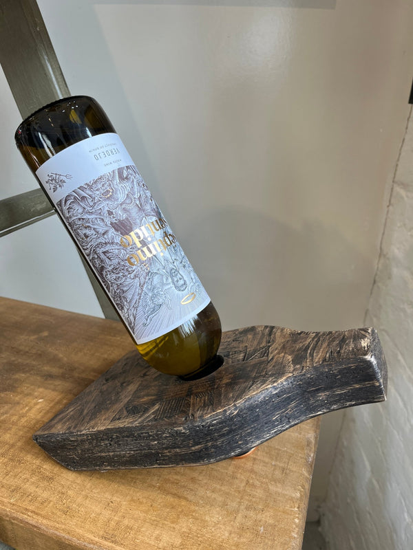 Bottle kiln wine bottle holder made from salvaged timber (patch) by Lost and Found Projects by Barewall