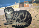 Cat on a Cornish Beach by Mary Fedden RA signed limited edition print by Barewall