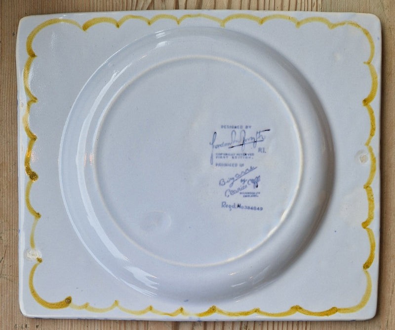 Clarice Cliff Bizarreware Ceramic Plate designed by Gordon Forsyth c1934 made for Harrods by Barewall