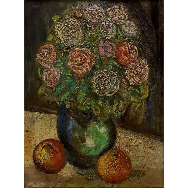 DH39 Still Life Flowers with Oranges c1950 by Derek Higginson by Barewall