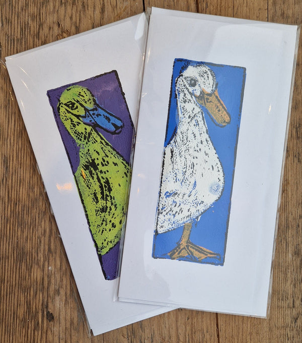 Duck Linocut Greeting Cards 2024 by Shauna McCann by Barewall