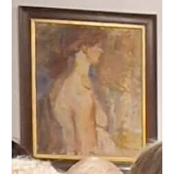 EN08Oil Nude Standing c1950s by Enos Lovatt by Barewall