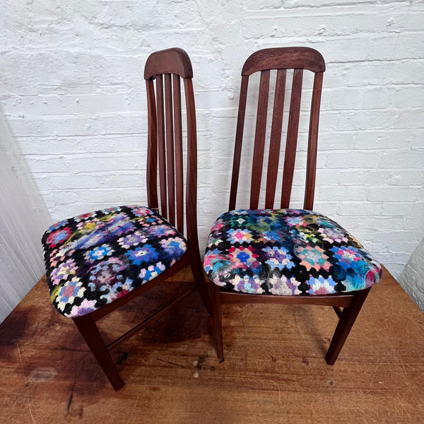 G Plan Vintage Mid Century Reworked Dining Chairs Set of 2 by Lost and Found Projects by Barewall