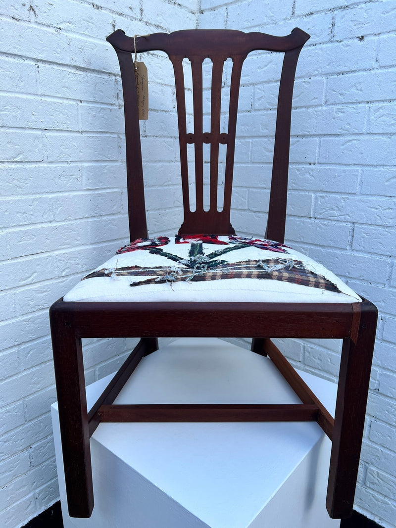 Georgian Mahogony Dining Chair Enos Lovatt inspired (Tartan Flower) by Lost and Found Projects by Barewall