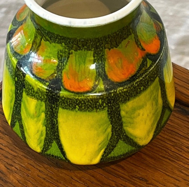 Green and Orange Vintage Mid Century Poole Pottery Delphis Design 31 Vase by Lost and Found Projects by Barewall