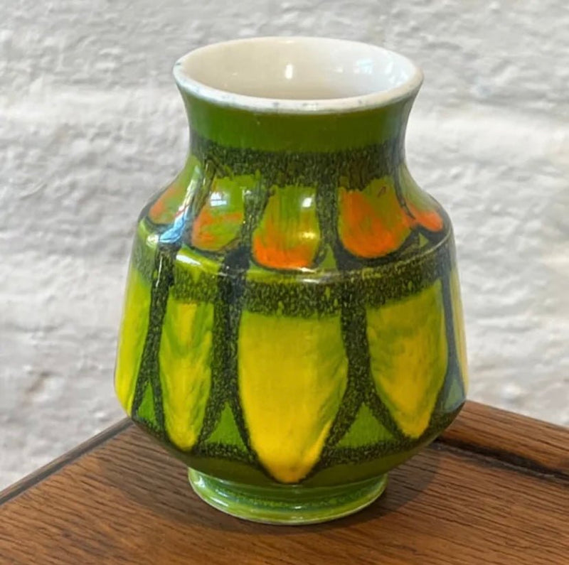 Green and Orange Vintage Mid Century Poole Pottery Delphis Design 31 Vase by Lost and Found Projects by Barewall