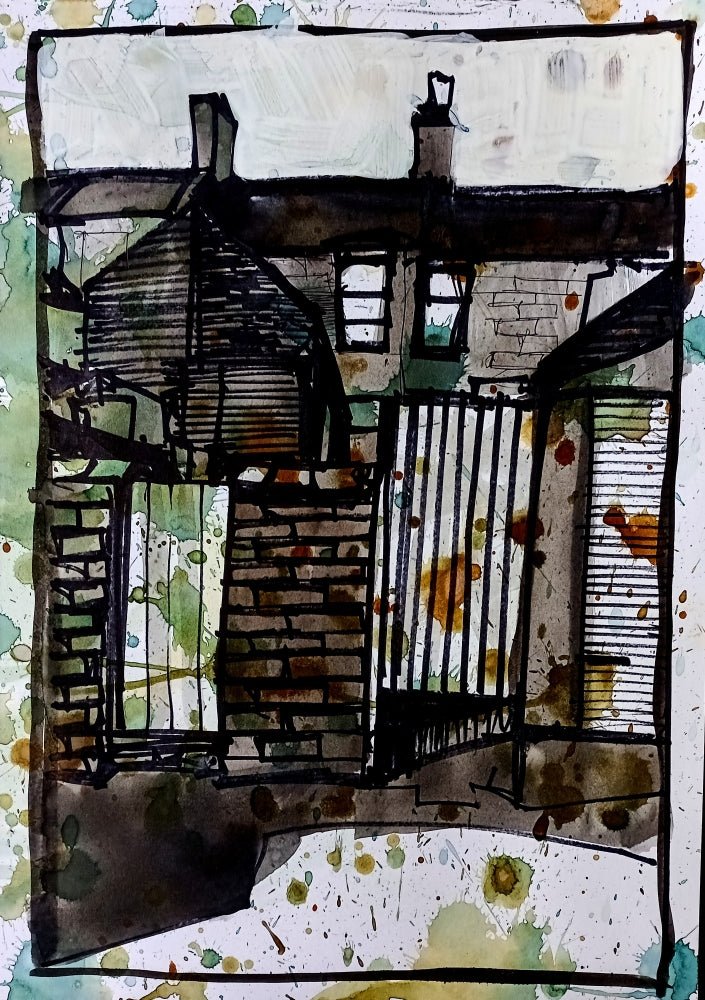 IP10. The Backs (Down by the Allotments) by Ian Pearsall by Barewall