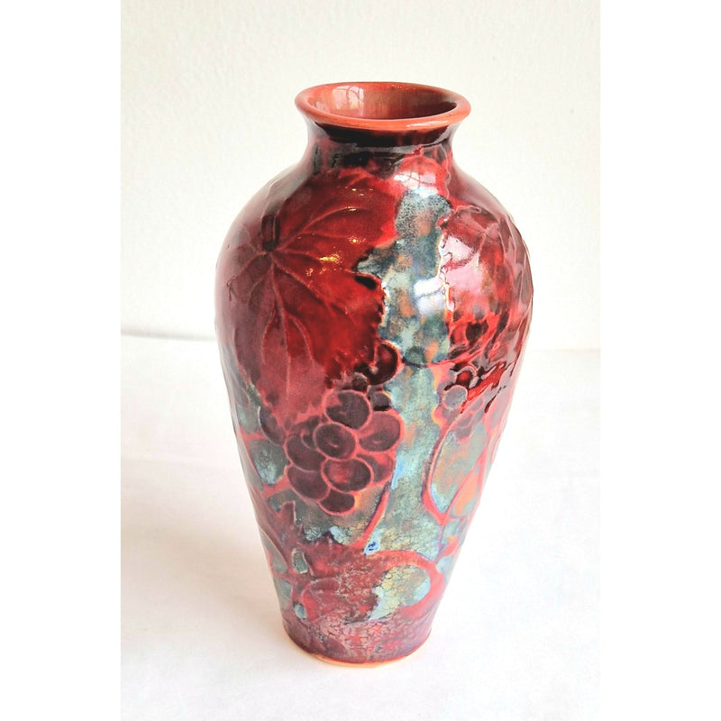 JC2122 Grape Vine Lustre Flambe Vase by Jonathan Cox by Barewall