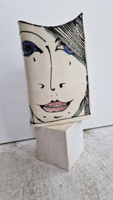 JC2403 Persephone II lustre hand painted face vase 2023 by Jonathan Cox by Barewall