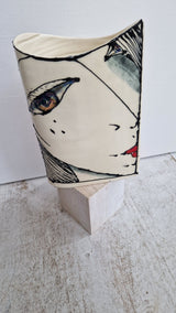 JC2404 Astrid lustre hand painted face vase 2023 by Jonathan Cox by Barewall