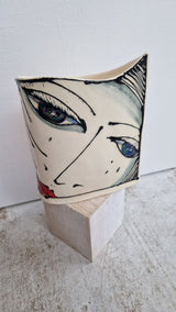 JC2405 Lydia lustre hand painted face vase 2023 by Jonathan Cox by Barewall