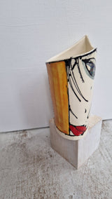 JC2405 Lydia lustre hand painted face vase 2023 by Jonathan Cox by Barewall