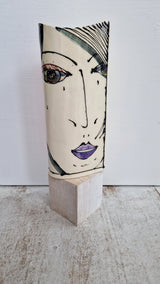 JC2406 Leonora lustre hand painted face vase 2023 by Jonathan Cox by Barewall