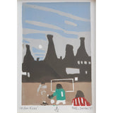 Kiln Kicks Linocut 2021 by Peter Davies by Barewall