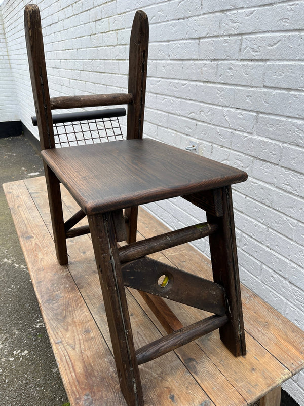 Ladder Stool from Salvaged Ladder and timbers by Lost and Found Projects by Barewall