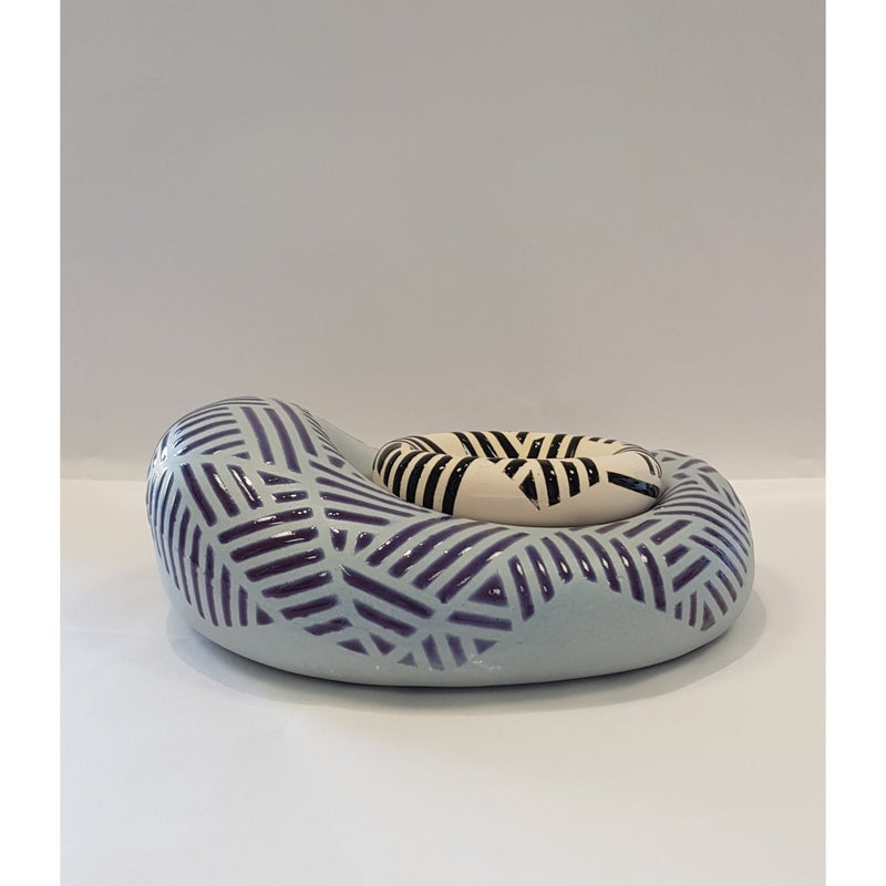 Lavender Blob with Black and White Dish 2019 by Jessie Roberts by Barewall