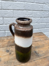 Mid Century West German Scheurich Green and Brown Wave mid size Jug by Lost and Found Projects by Barewall